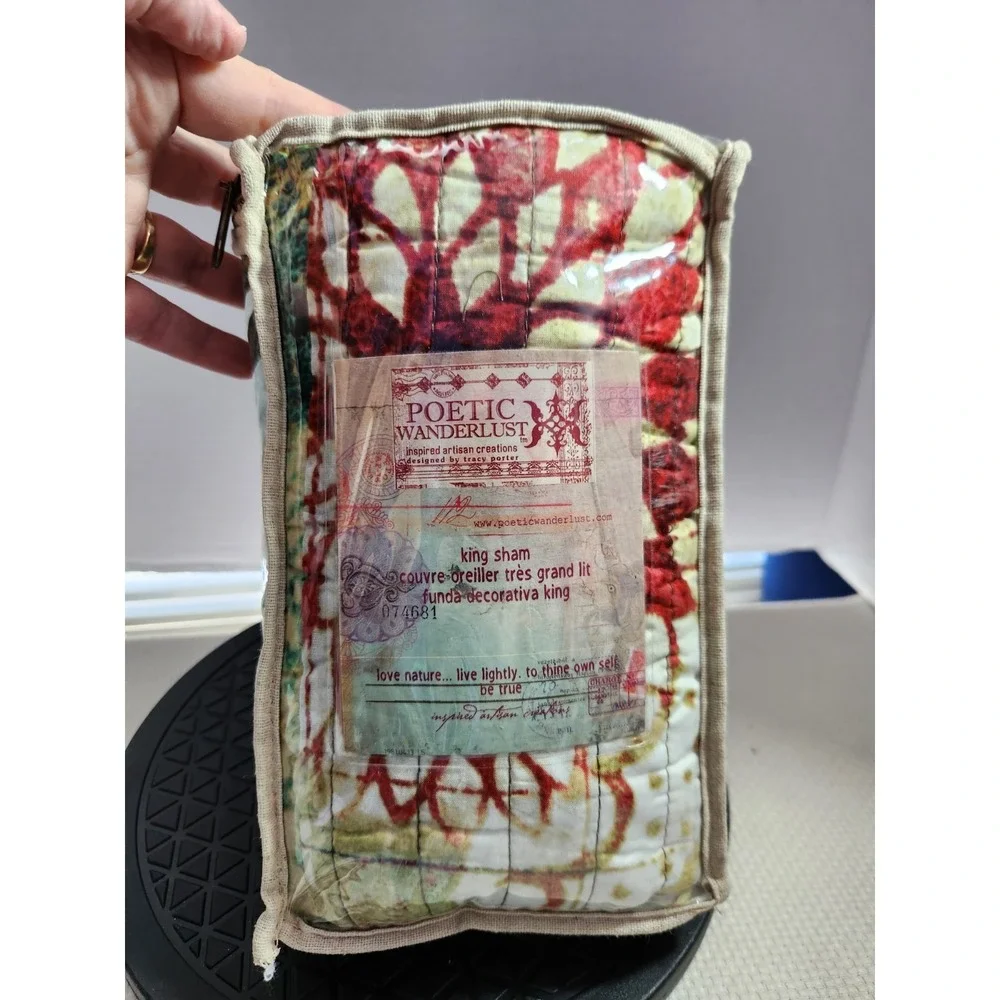 (1) POETIC WANDERLUST by Tracy Porter King PILLOWCASE Sham Michalia 36 x 20 NEW